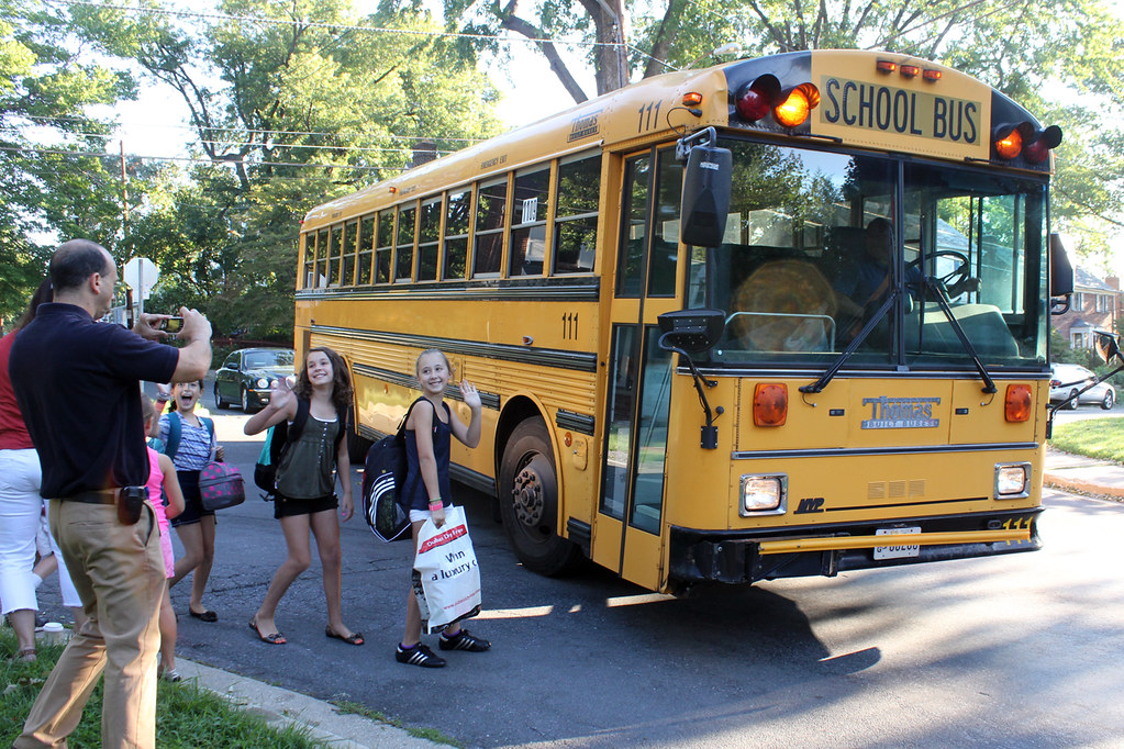 School bus for student transport tracking in Qatar